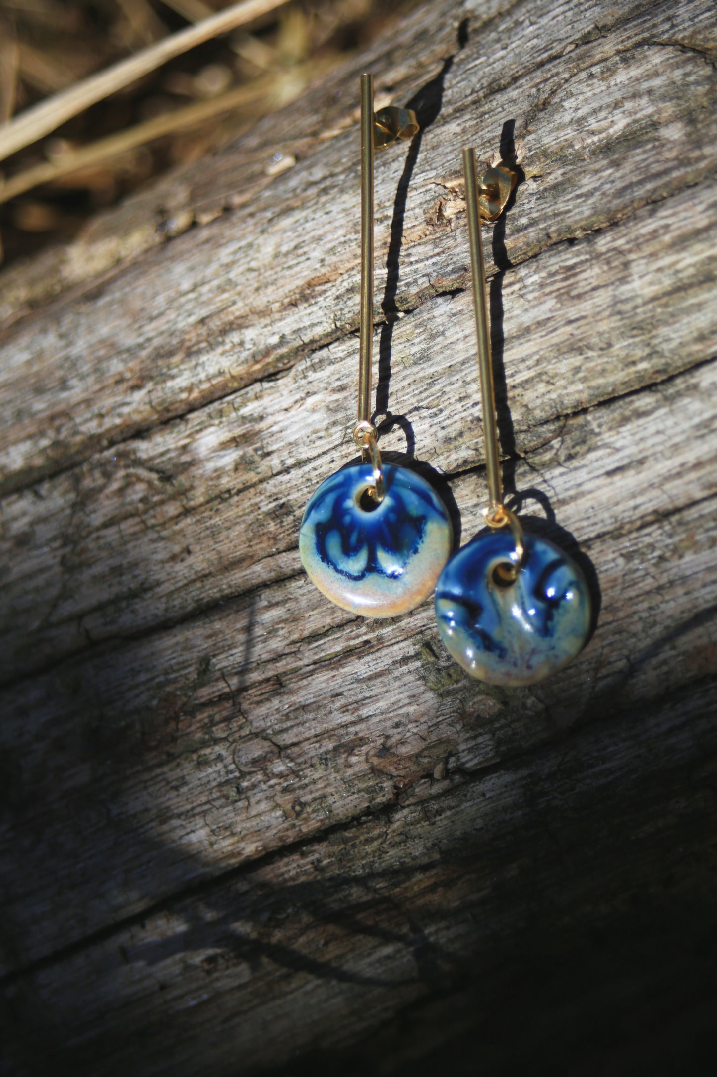 Reef Bay / Mismatched Porcelain Earrings