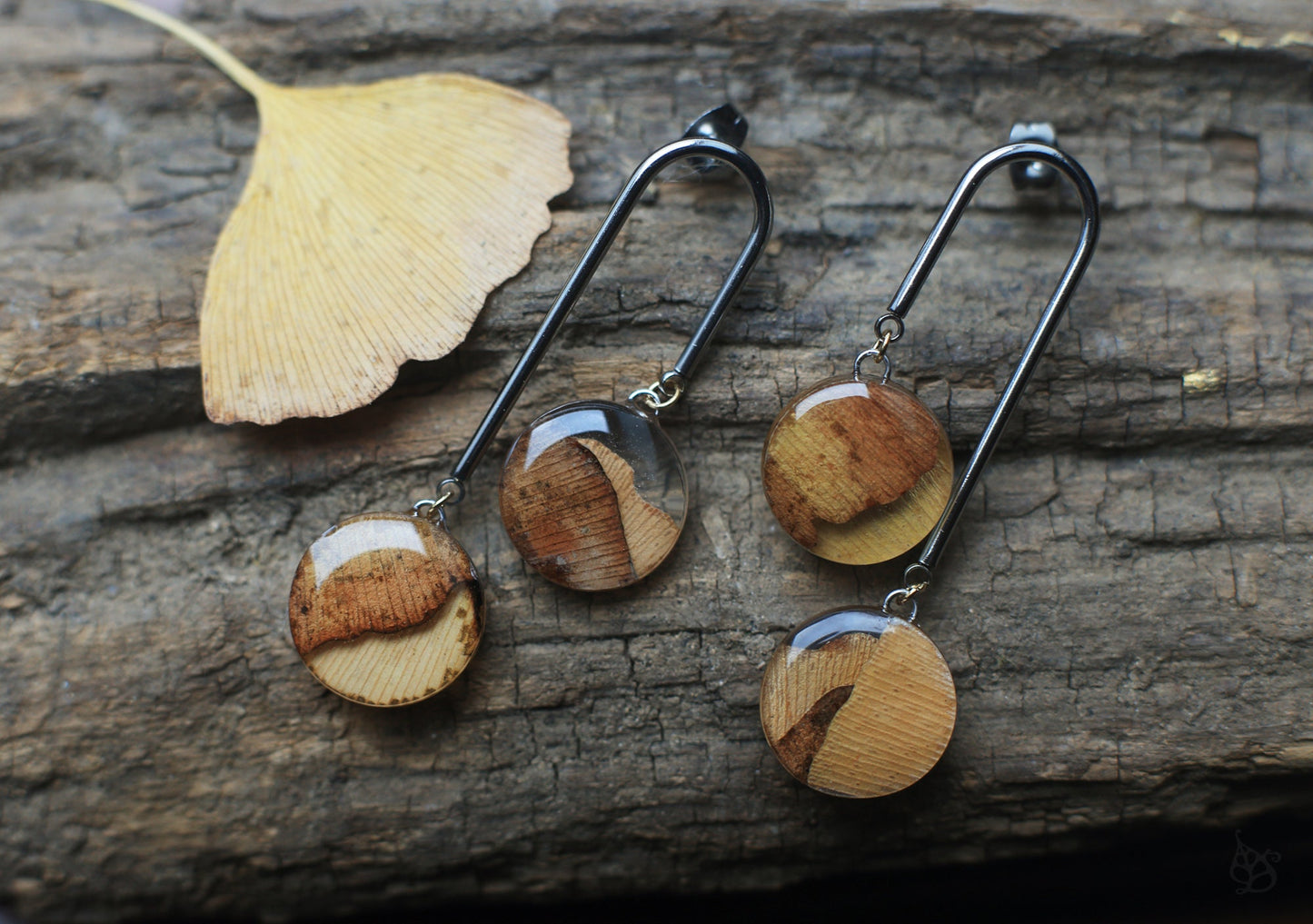 Plains / Ginkgo leaves earrings