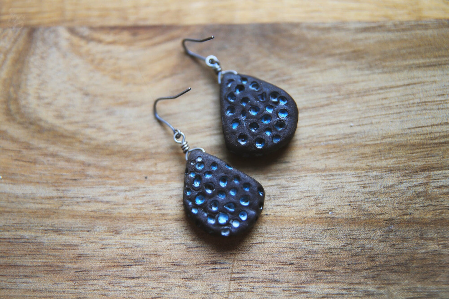 Inner World / Black Ceramic Earrings