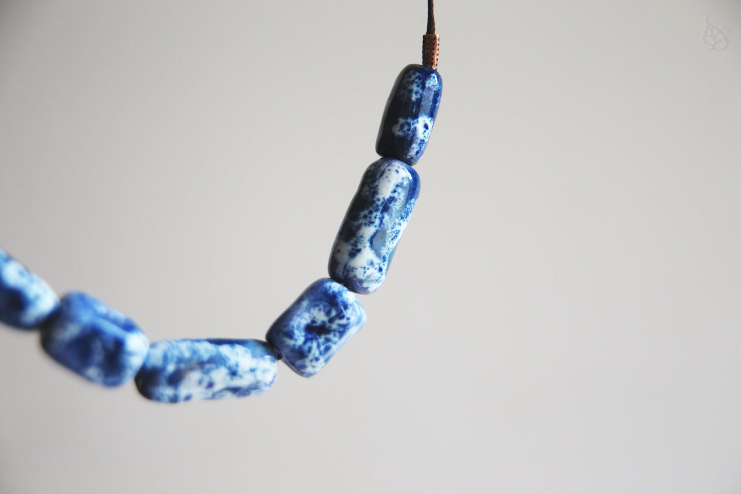 Sea Foam / Ceramic Necklace and Earrings
