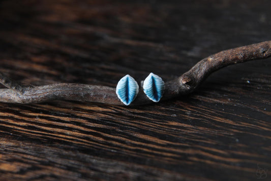 Acanthus / Porcelain Stud Earrings