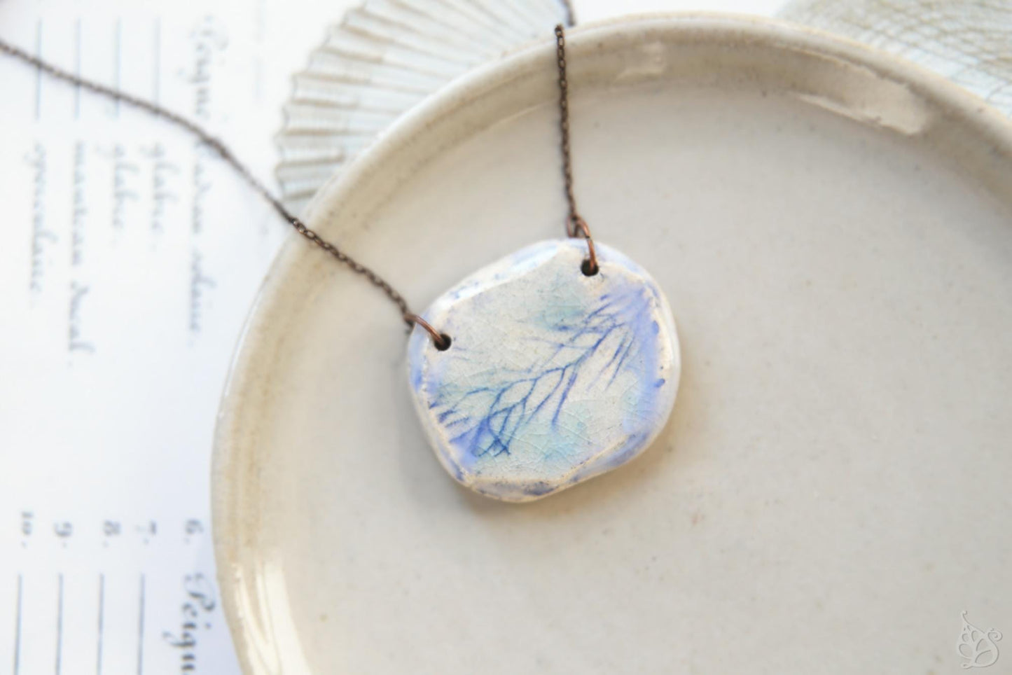 St Malo Tide / Ceramic Pendant