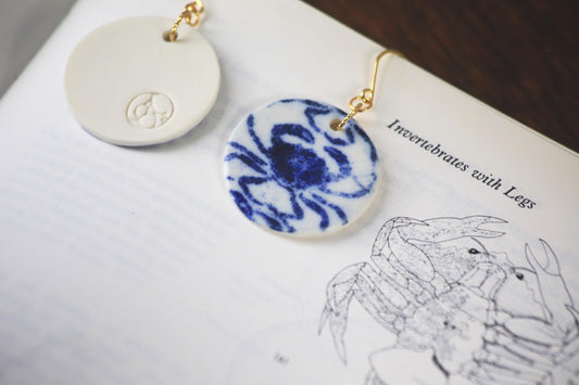 Brachyura / Porcelain Earrings and Necklace