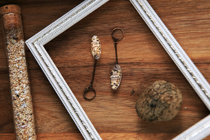 Island Swings / Seashells and Beach Sand Earrings from Indonesia