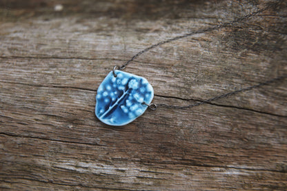 Forget-me-not / Porcelain Pendant