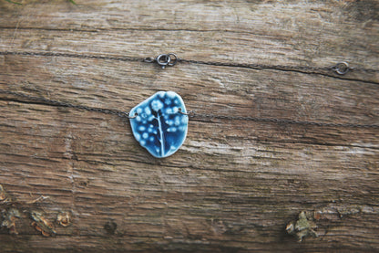 Forget-me-not / Porcelain Pendant