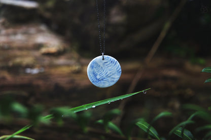 Cleft Ferns / Porcelain Earrings and Necklace