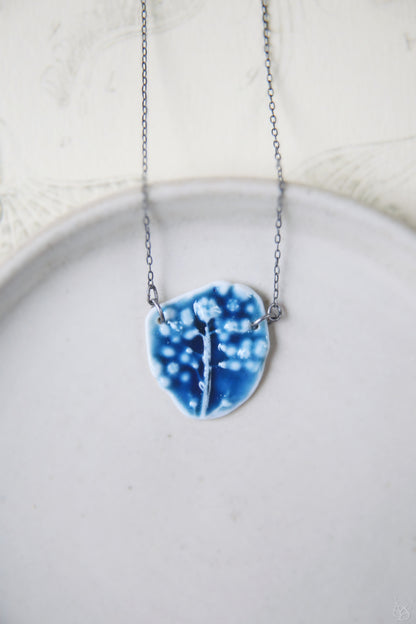 Forget-me-not / Porcelain Pendant