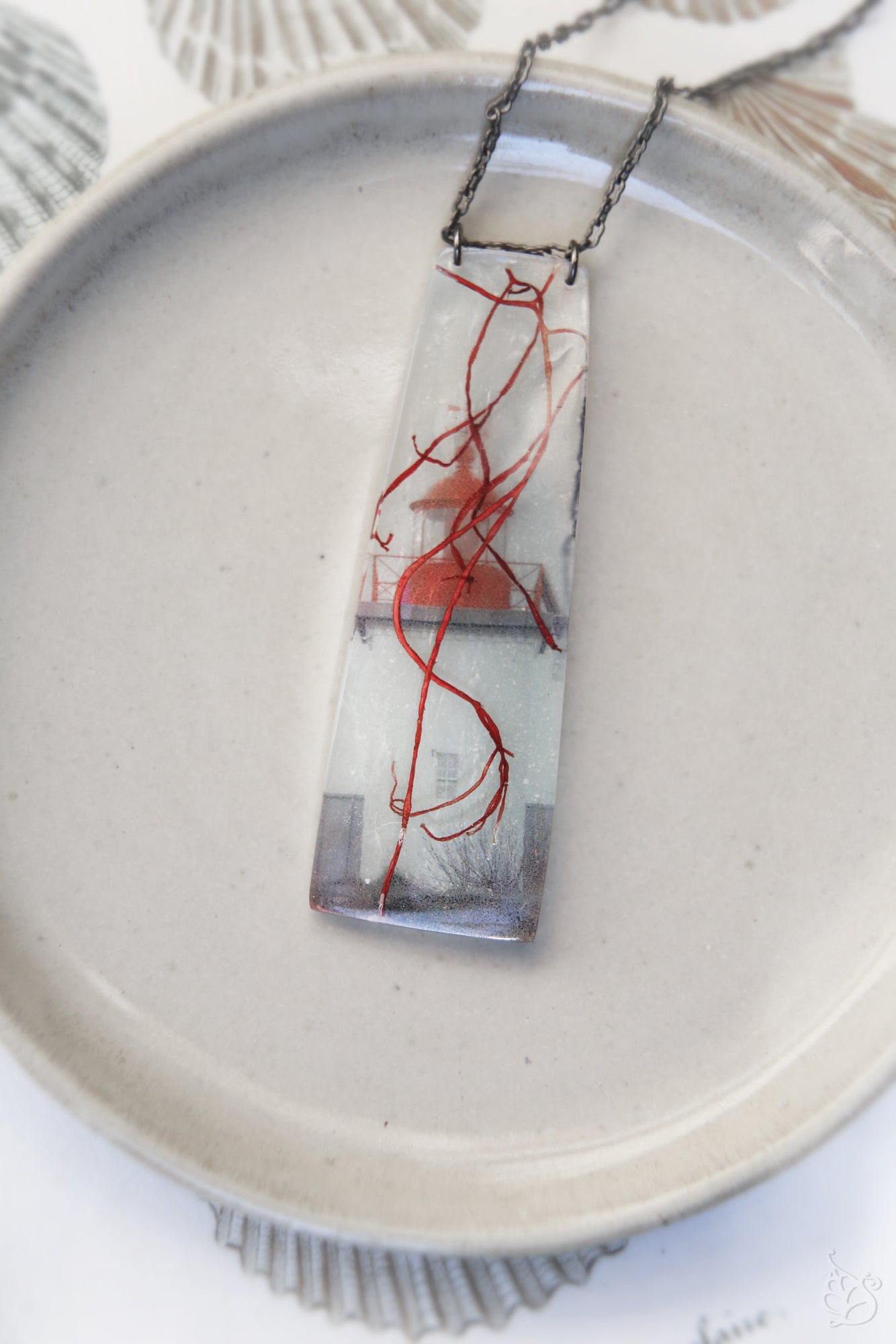 Phare de la pointe d'Agon / Normandy necklace and backlace