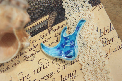 Turquoise Drift / Porcelain Brooches