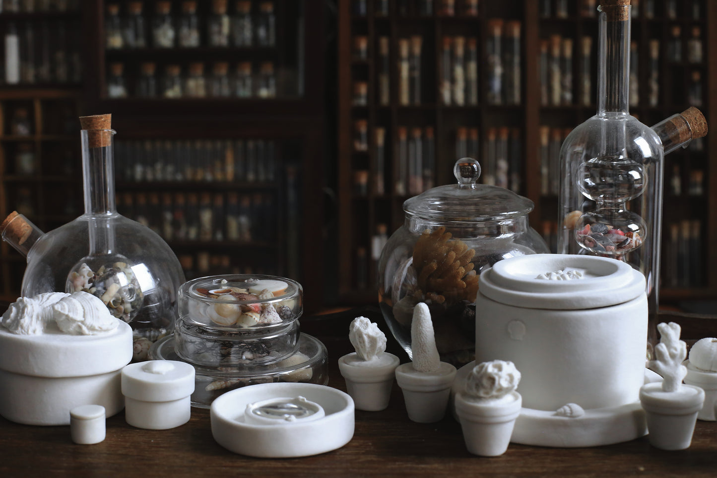 Tri Caché / Miniature Beachcombing set in Porcelain