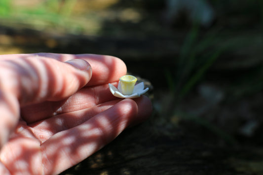 Spring Tea / Miniature Porcelain Cup and Saucer Set