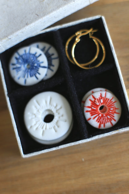 Solar / Porcelain Earrings Transformer Set