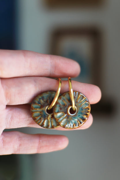 Umber Rhapsody / Porcelain Transformer Earrings
