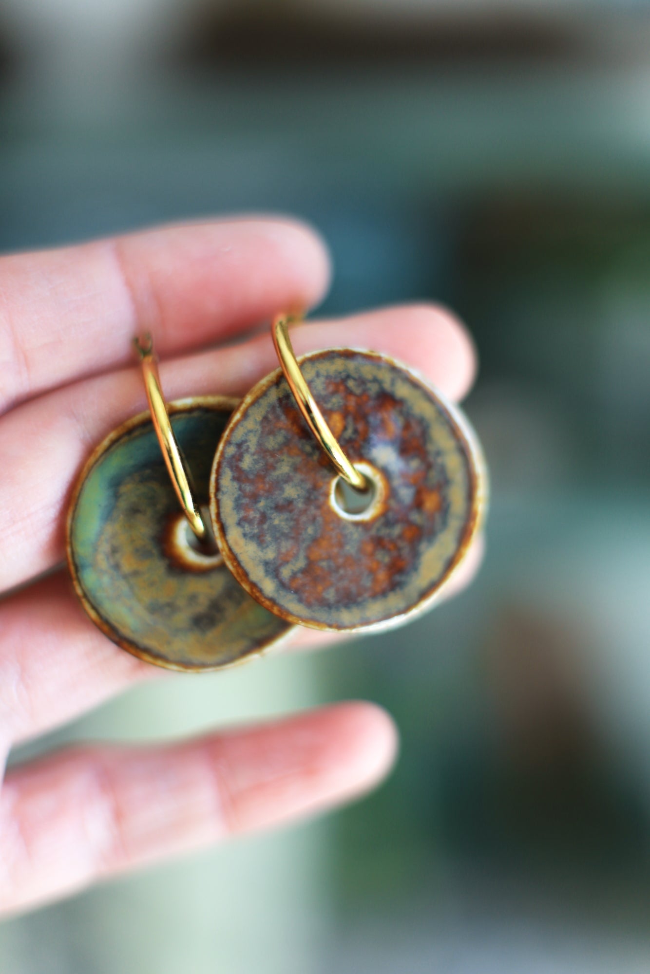 Umber Rhapsody / Porcelain Transformer Earrings