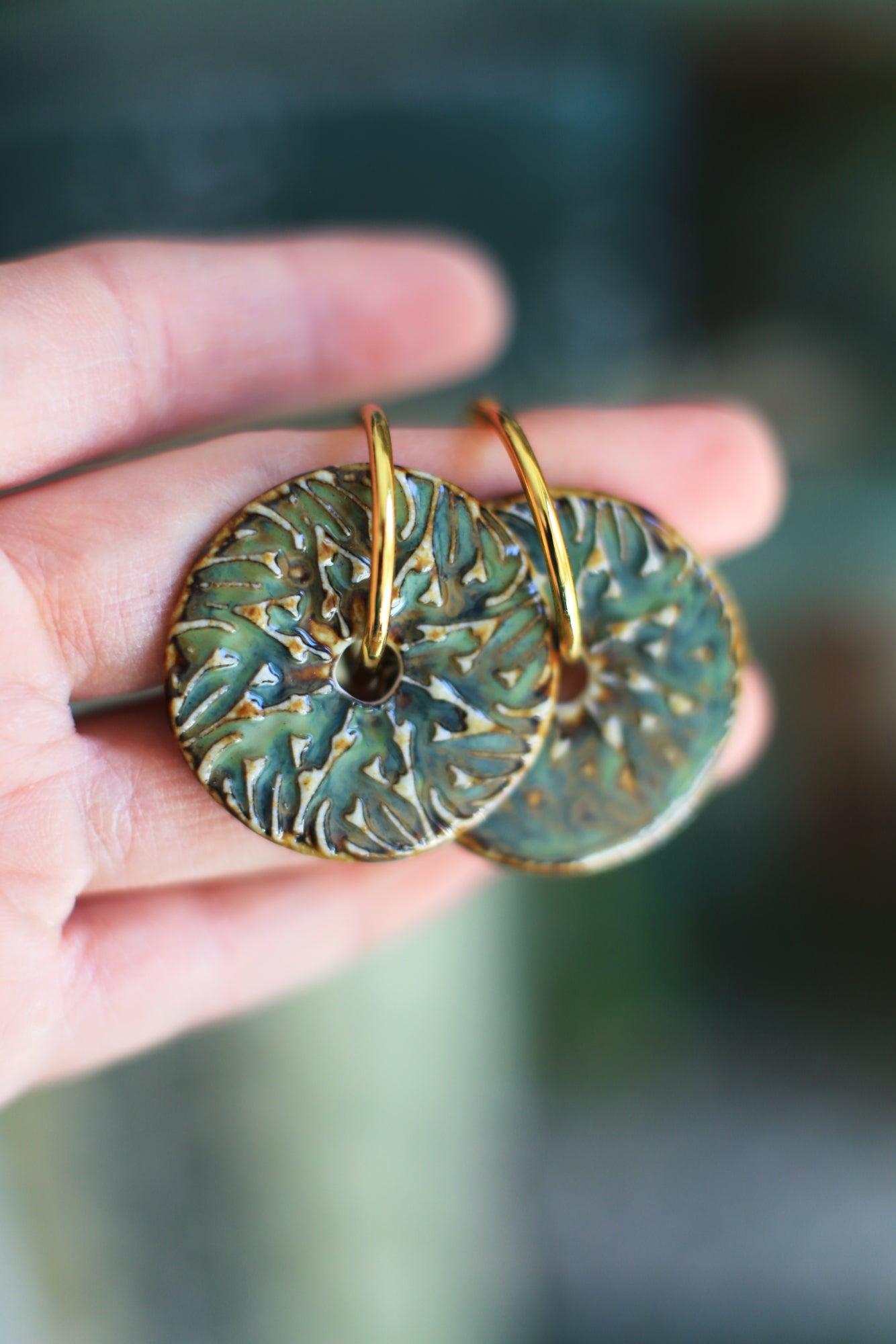 Umber Rhapsody / Porcelain Transformer Earrings