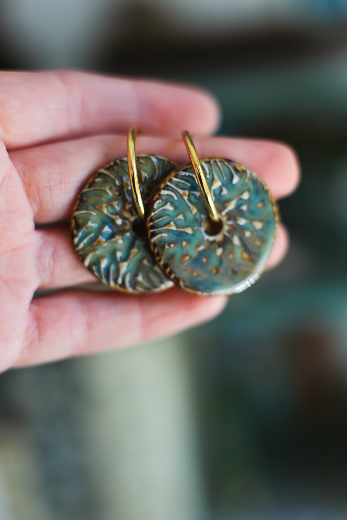 Umber Rhapsody / Porcelain Transformer Earrings
