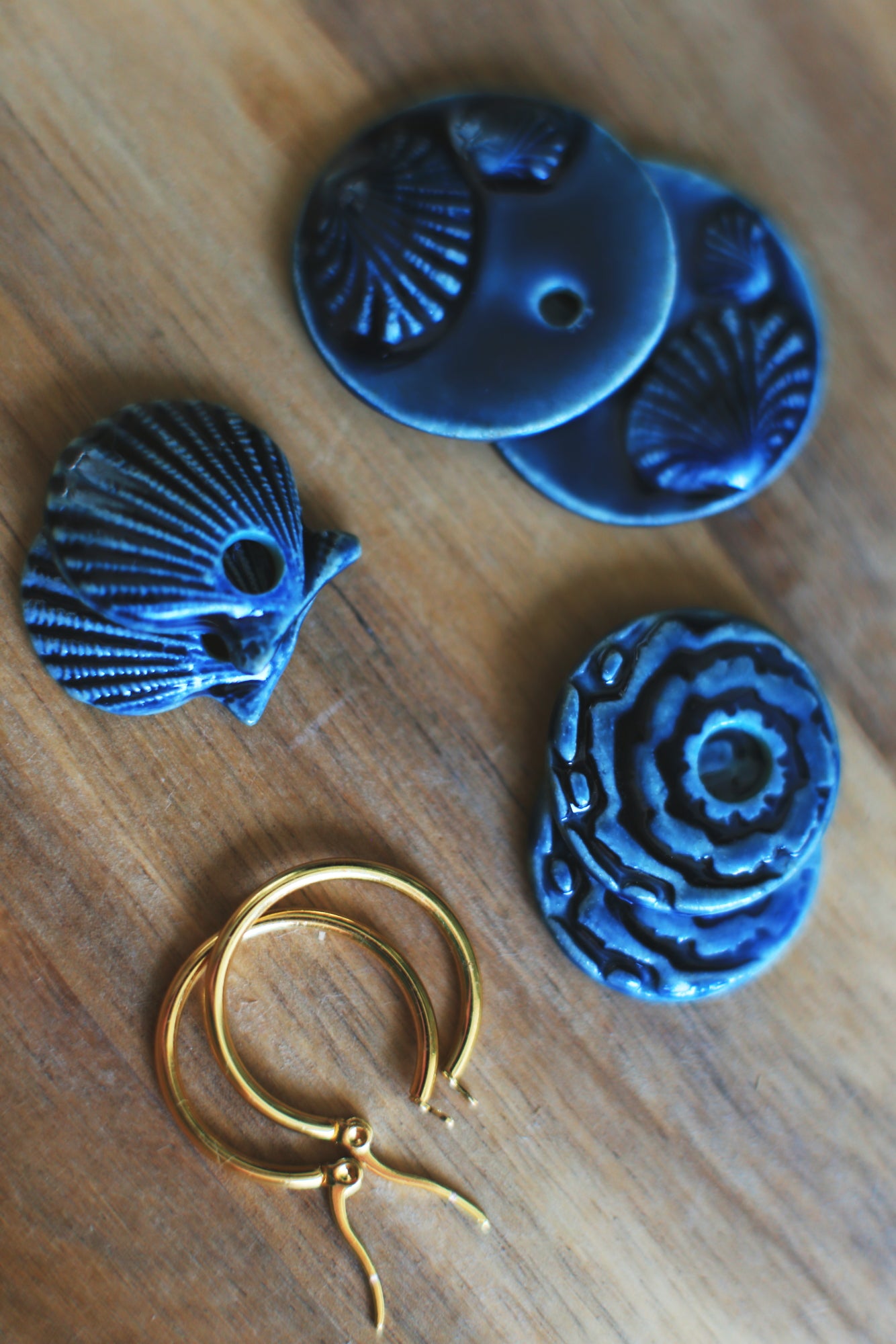 Indigo / Porcelain Transformer Earrings