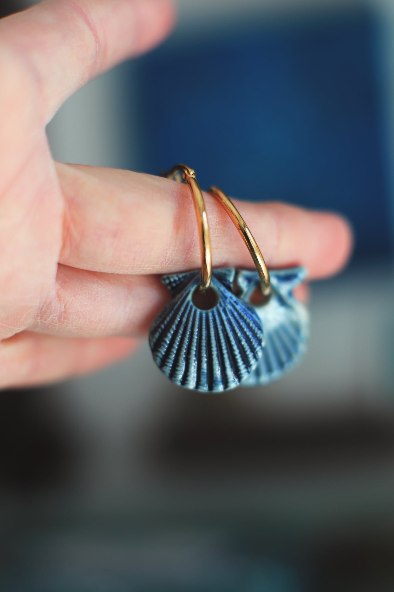 Indigo / Porcelain Transformer Earrings