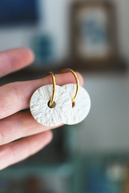 Rosette Symphony / Porcelain Transformer Earrings