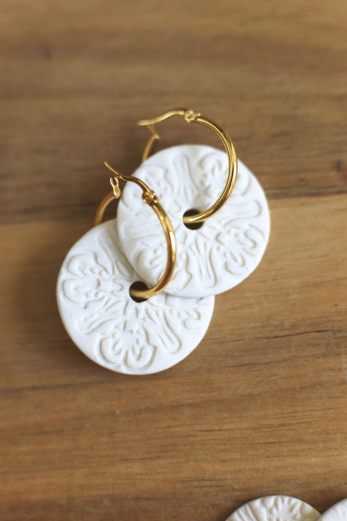 Rosette Symphony / Porcelain Transformer Earrings