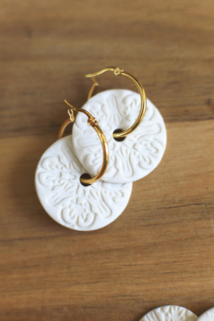 Rosette Symphony / Porcelain Transformer Earrings