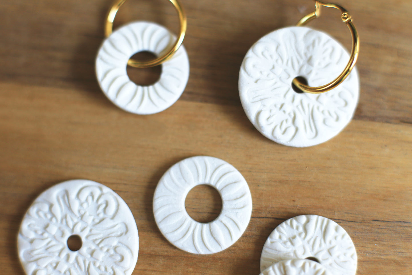 Rosette Symphony / Porcelain Transformer Earrings