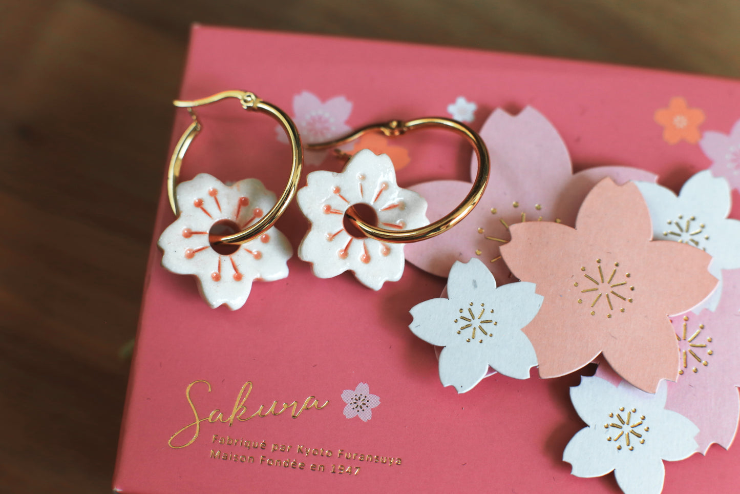 Sakura / Porcelain Earrings