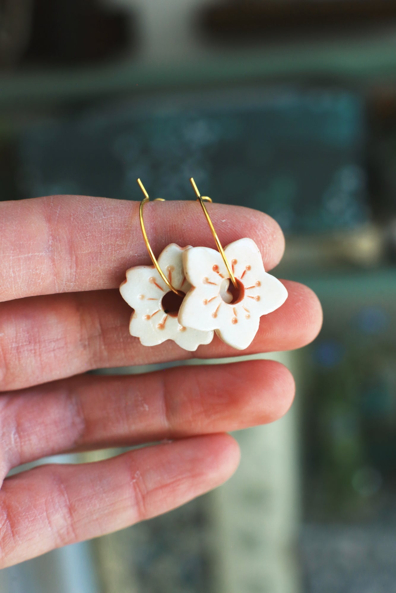 Sakura / Porcelain Earrings