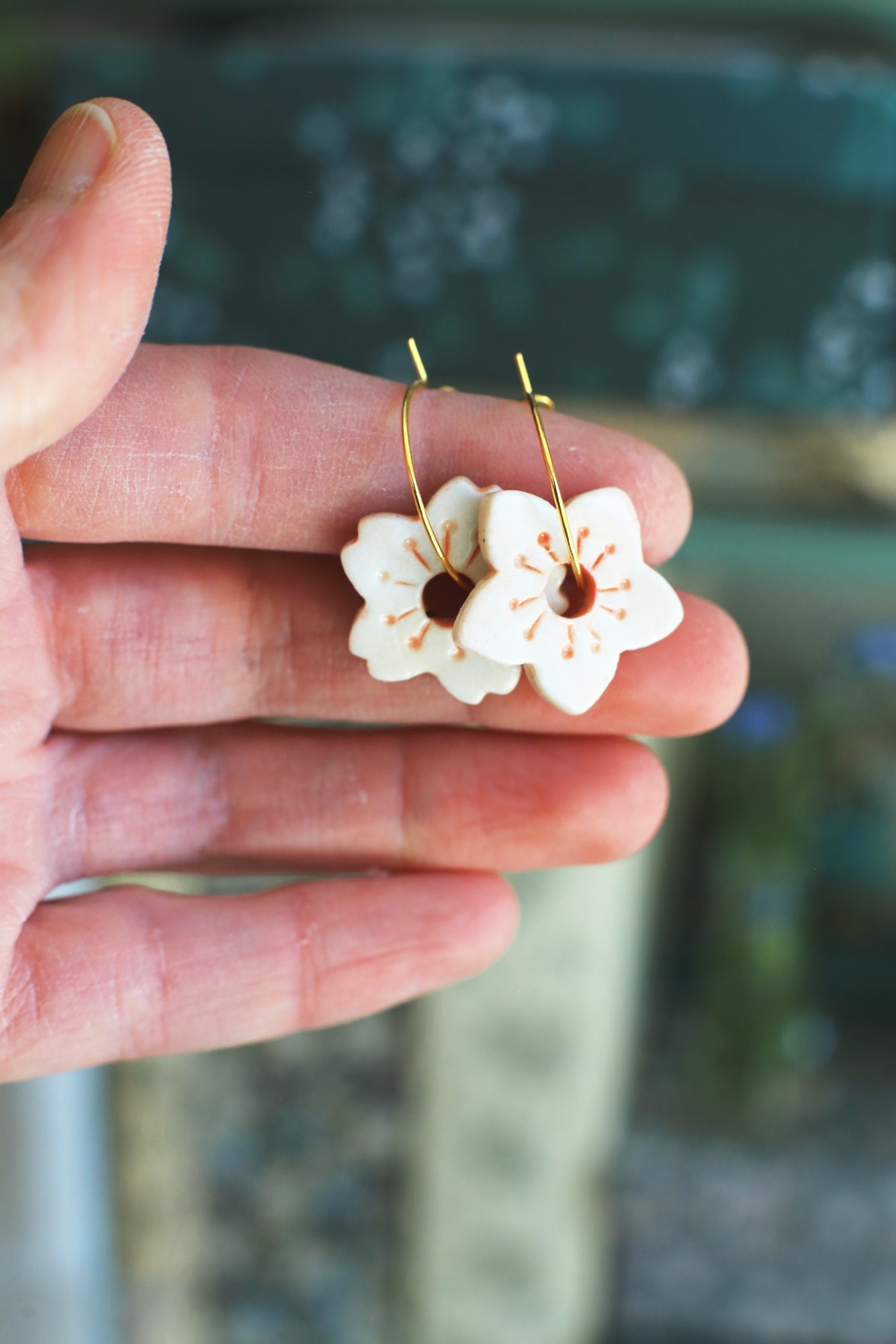 Sakura / Porcelain Earrings