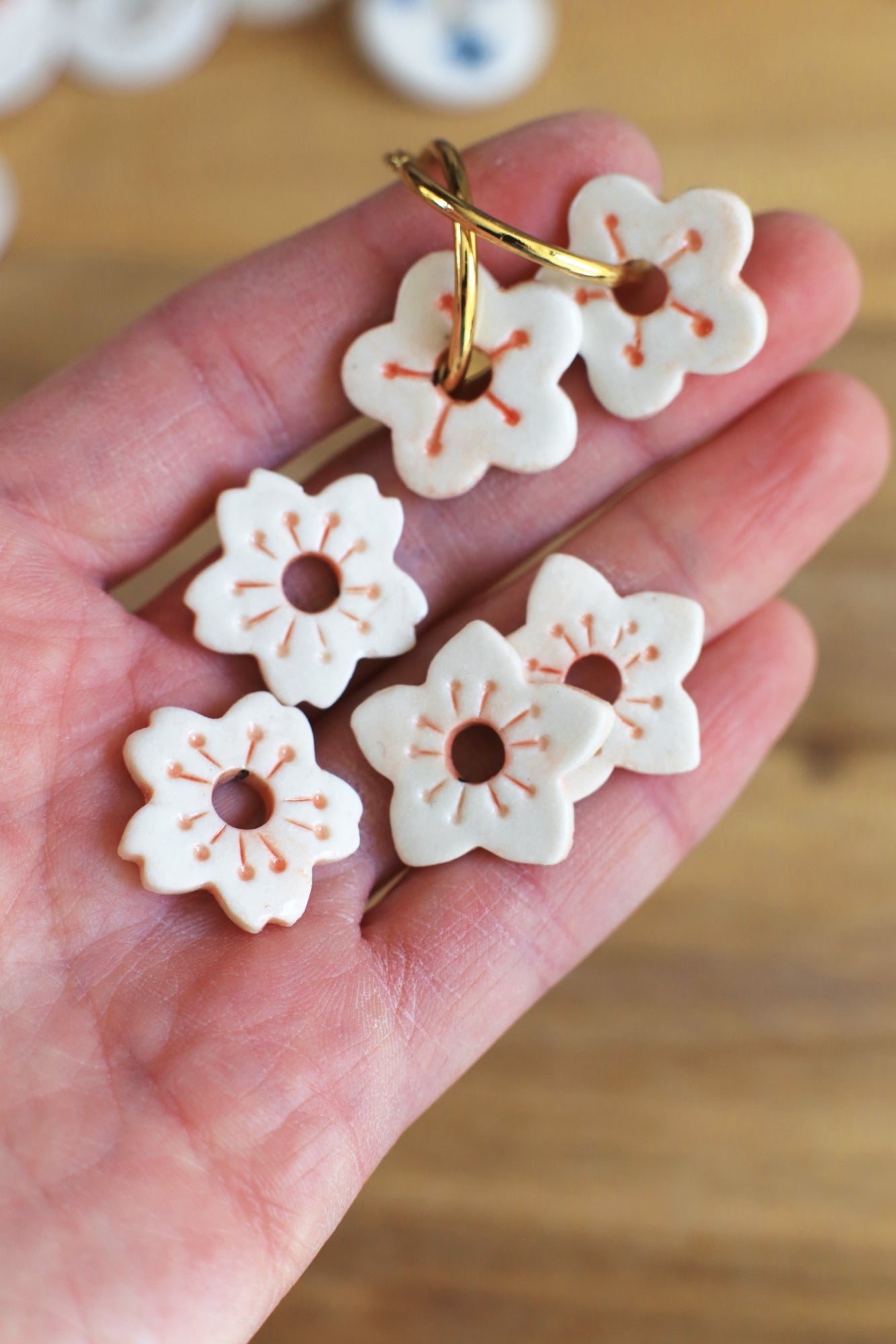 Sakura / Porcelain Earrings