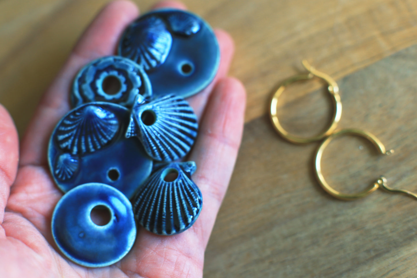 Indigo / Porcelain Transformer Earrings