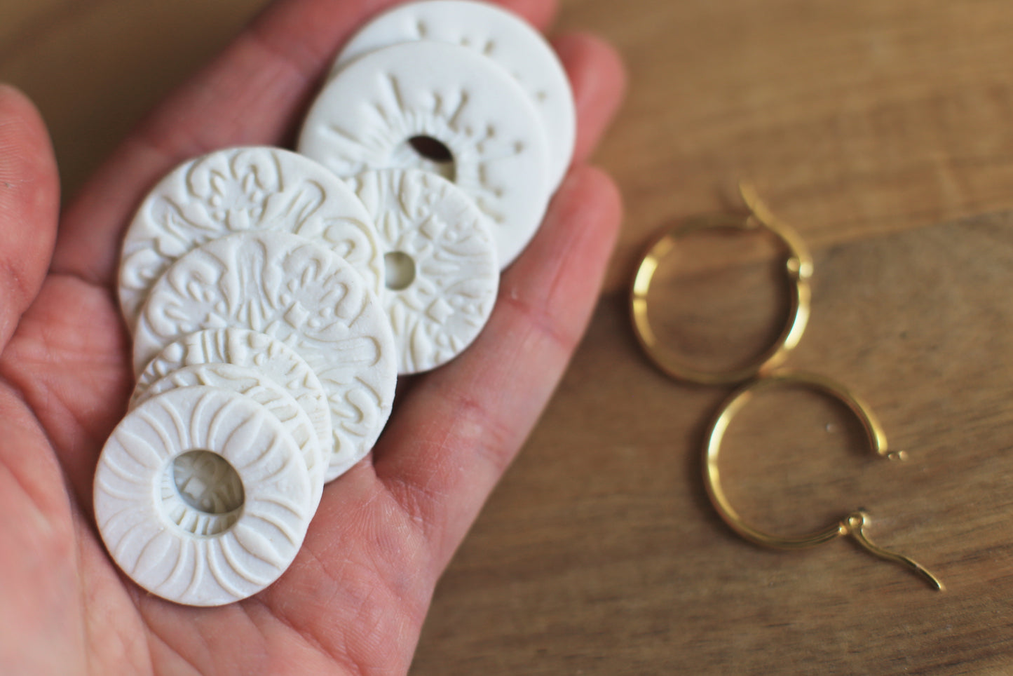 Rosette Symphony / Porcelain Transformer Earrings