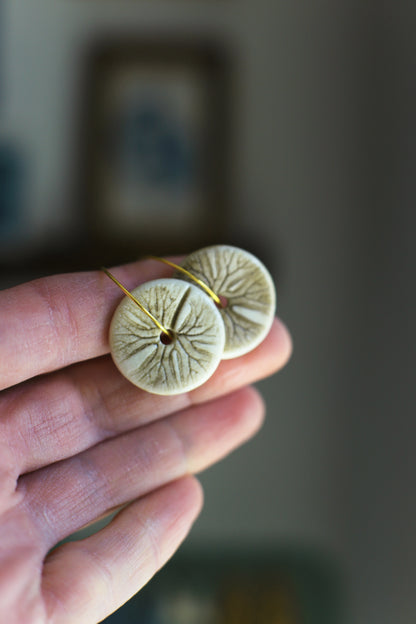 Ranunculus Hoops / Transformer Porcelain Earrings