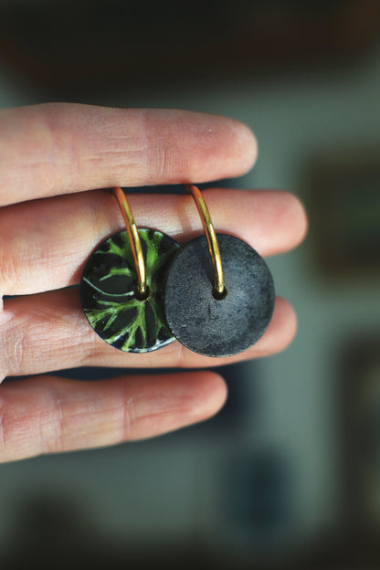 Ranunculus Hoops / Transformer Porcelain Earrings