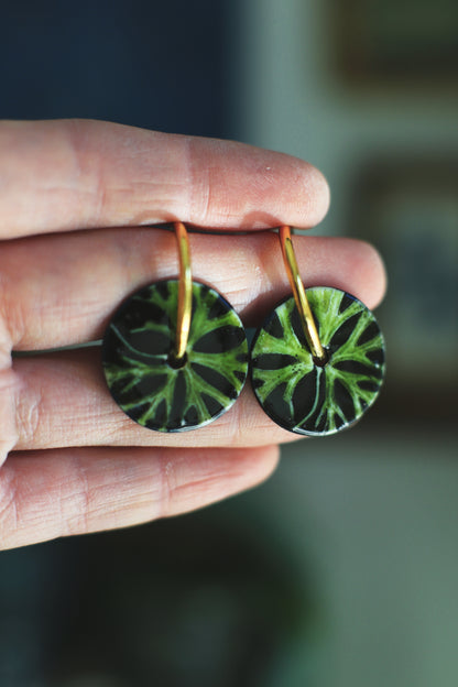 Ranunculus Hoops / Transformer Porcelain Earrings