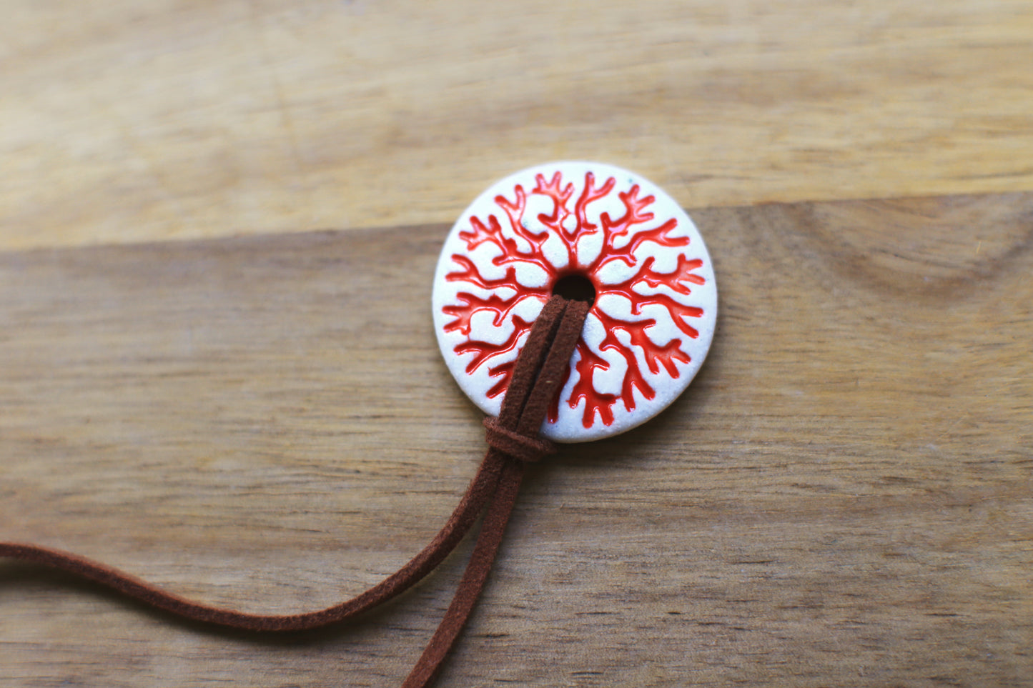 Coral / Porcelain Jewellery Set