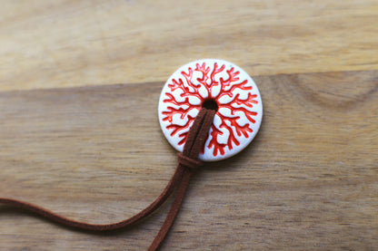 Coral / Porcelain Jewellery Set