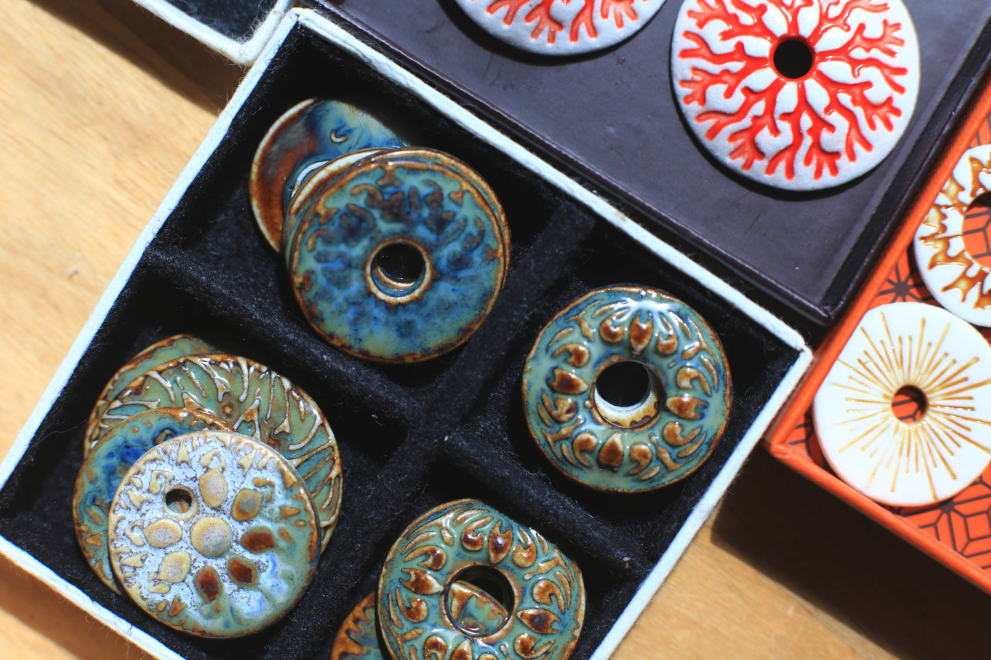 Umber Rhapsody / Porcelain Transformer Earrings