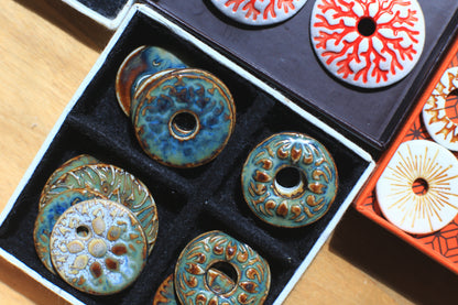Umber Rhapsody / Porcelain Transformer Earrings