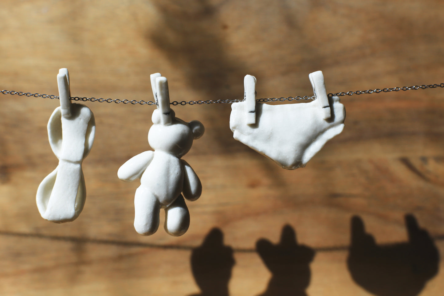 La Grande Lessive / Porcelain Necklaces