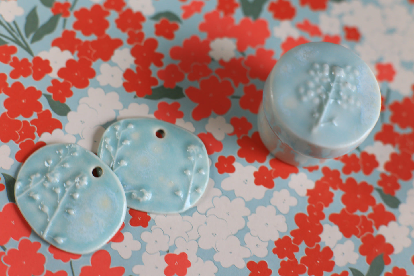 Dusk and Dawn / Porcelain Transformer Hoop Earrings