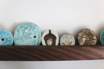 Herbal / Porcelain Brooch