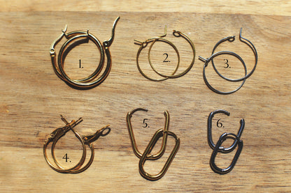 Dusk and Dawn / Porcelain Transformer Hoop Earrings