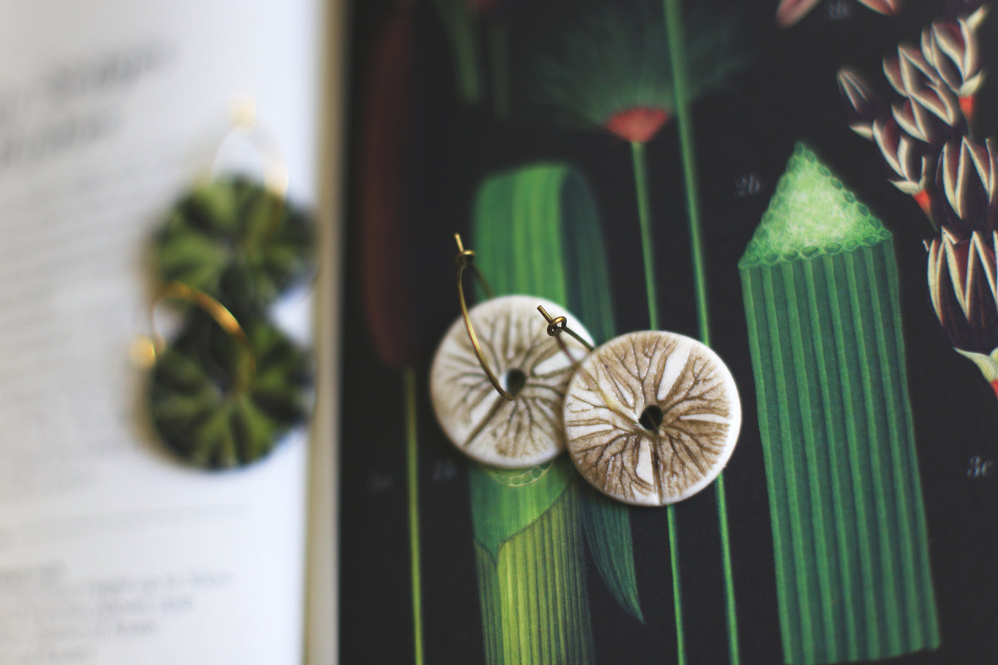 Ranunculus Hoops / Transformer Porcelain Earrings