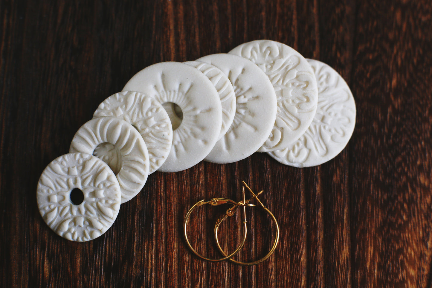 Rosette Symphony / Porcelain Transformer Earrings