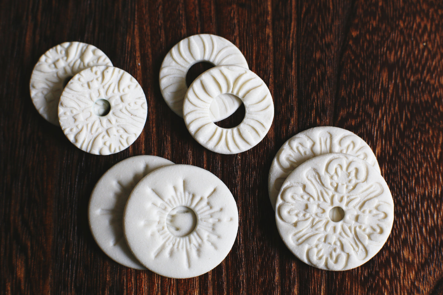 Rosette Symphony / Porcelain Transformer Earrings