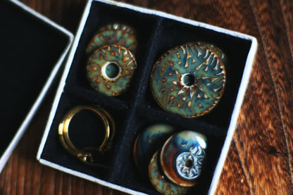 Umber Rhapsody / Porcelain Transformer Earrings