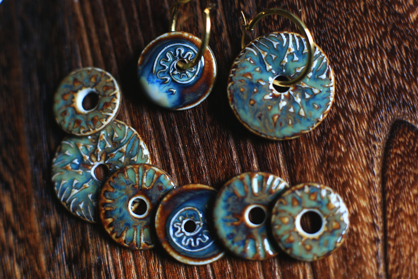 Umber Rhapsody / Porcelain Transformer Earrings
