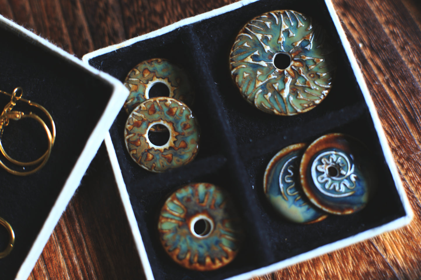 Umber Rhapsody / Porcelain Transformer Earrings